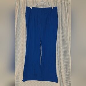 Cherokee Women's Flare Leg Scrub Pants ~ Medium ~ Royal Blue